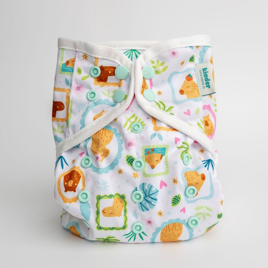 Capybara Collage - Modern - Cloth - Diapers - Diaper Cover - Kinder Cloth Diaper Co. - Pittsburgh - Based - Small - Business - Woman - Owned