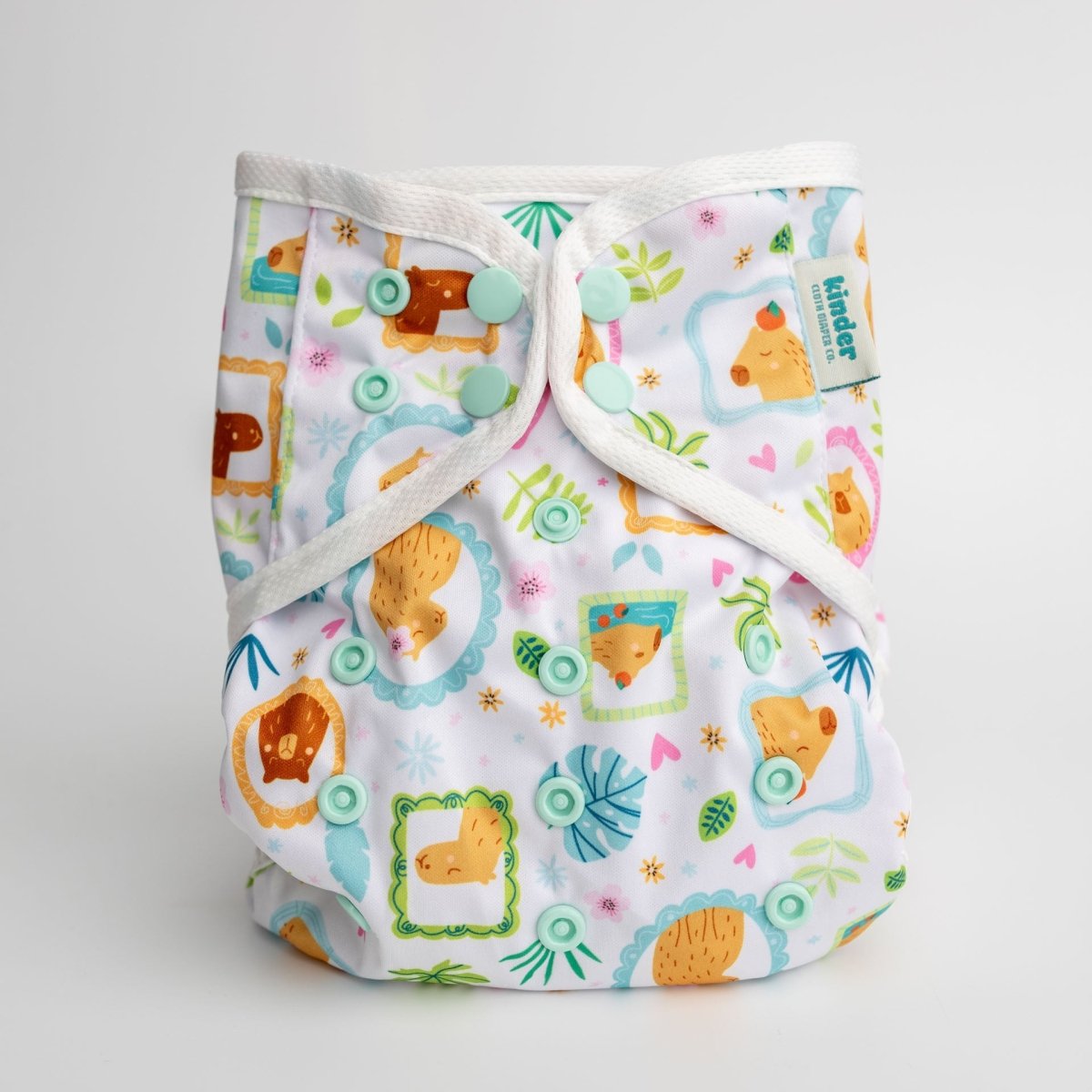 Capybara Collage - Modern - Cloth - Diapers - Diaper Cover - Kinder Cloth Diaper Co. - Pittsburgh - Based - Small - Business - Woman - Owned