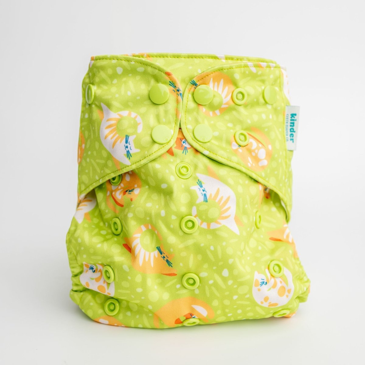 Cats Doing Yoga - Modern - Cloth - Diapers - Pocket Diaper - Kinder Cloth Diaper Co. - Pittsburgh - Based - Small - Business - Woman - Owned