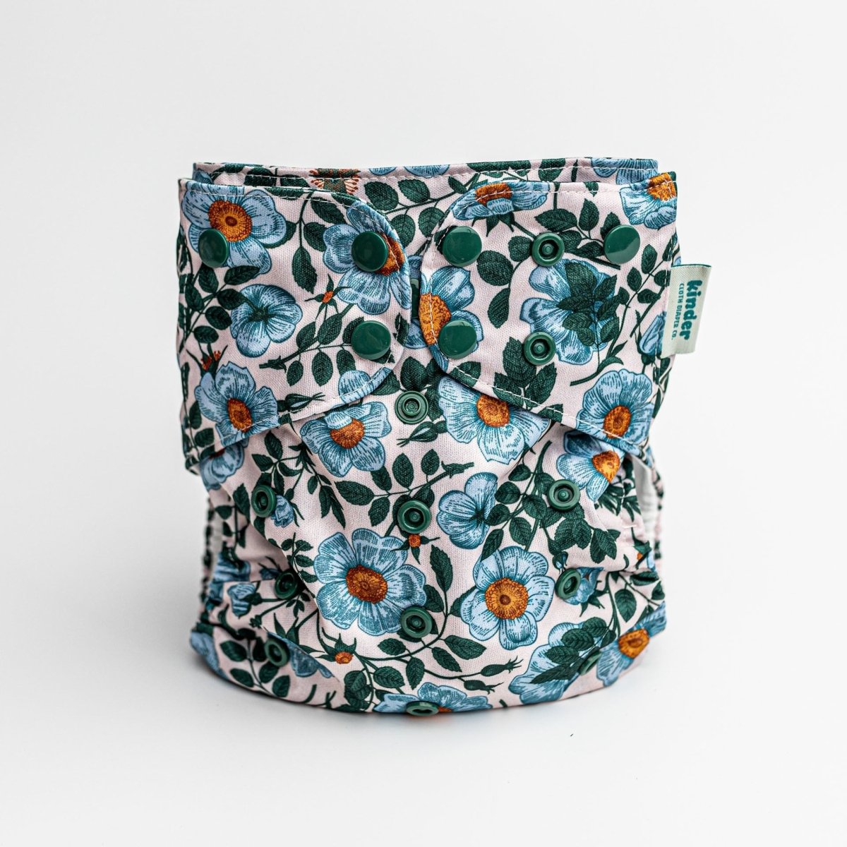 Floral: Essentials Pocket Cloth Diaper with Athletic Wicking Jersey, Grows with your Baby - Kinder Cloth Diaper Co. - 26 - 05 - 03 - modern reusable cloth diapers and more for birth to potty training - Pittsburgh Based Small Business