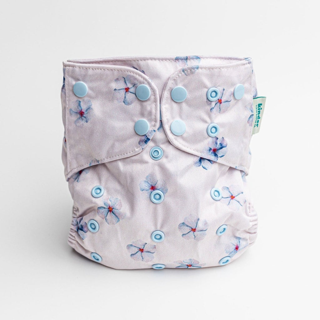 Floral: Essentials Pocket Cloth Diaper with Athletic Wicking Jersey, Grows with your Baby - Kinder Cloth Diaper Co. - 26 - 05 - 03 - modern reusable cloth diapers and more for birth to potty training - Pittsburgh Based Small Business