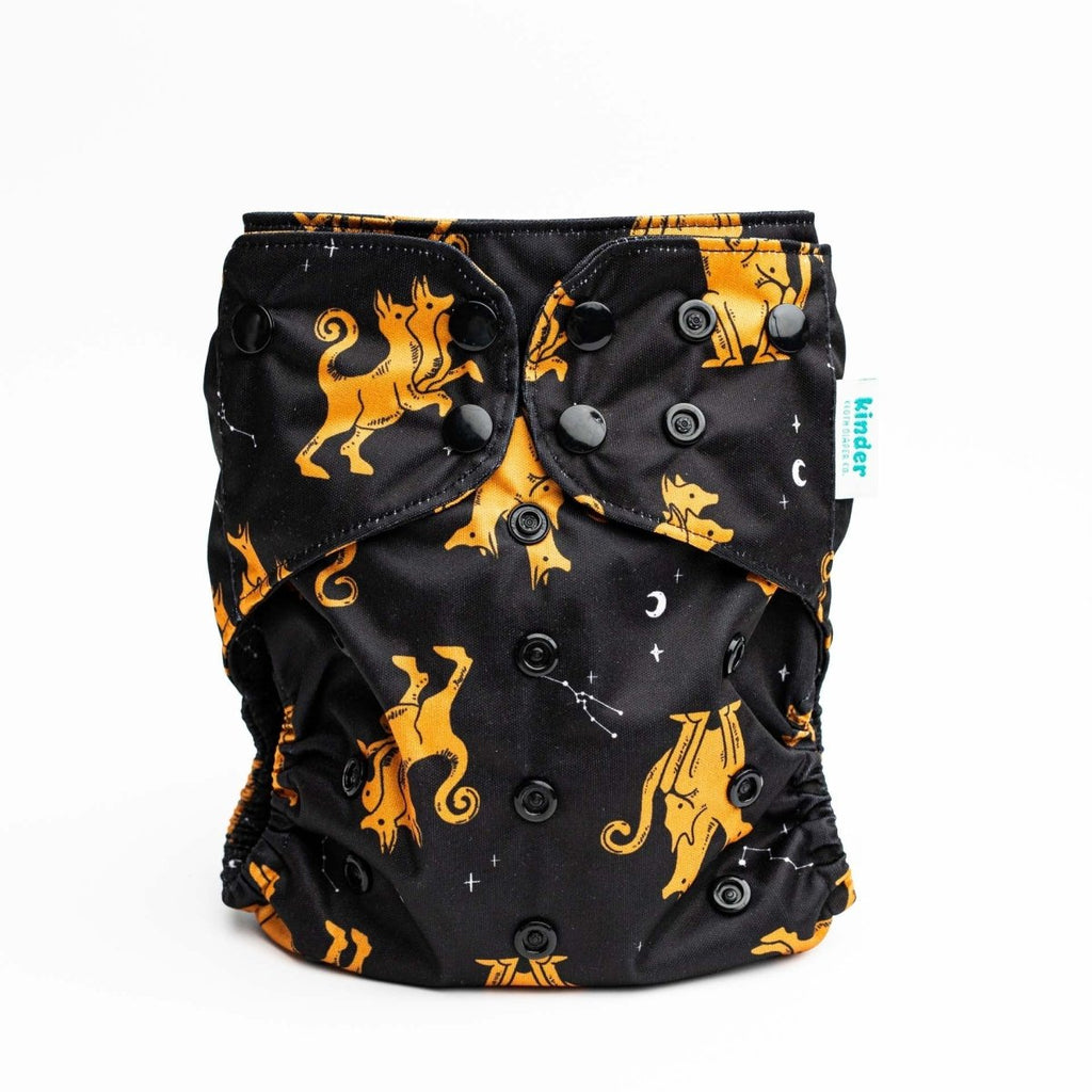 Space and Sky: Essentials Pocket Cloth Diaper with Athletic Wicking Jersey, Grows with your Baby - Kinder Cloth Diaper Co. - 27 - 06 - 03 - modern reusable cloth diapers and more for birth to potty training - Pittsburgh Based Small Business