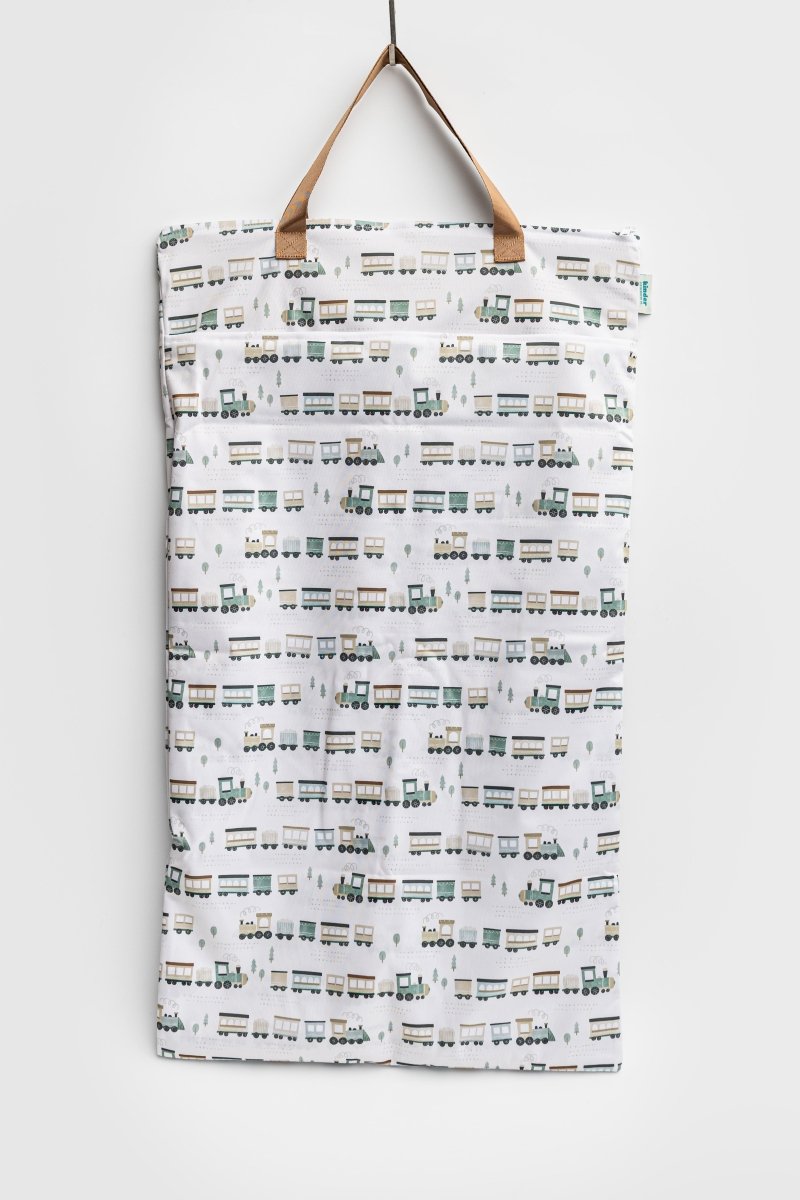 Choo Choo - Modern - Cloth - Diapers - Wet Bag - Kinder Cloth Diaper Co. - Pittsburgh - Based - Small - Business - Woman - Owned