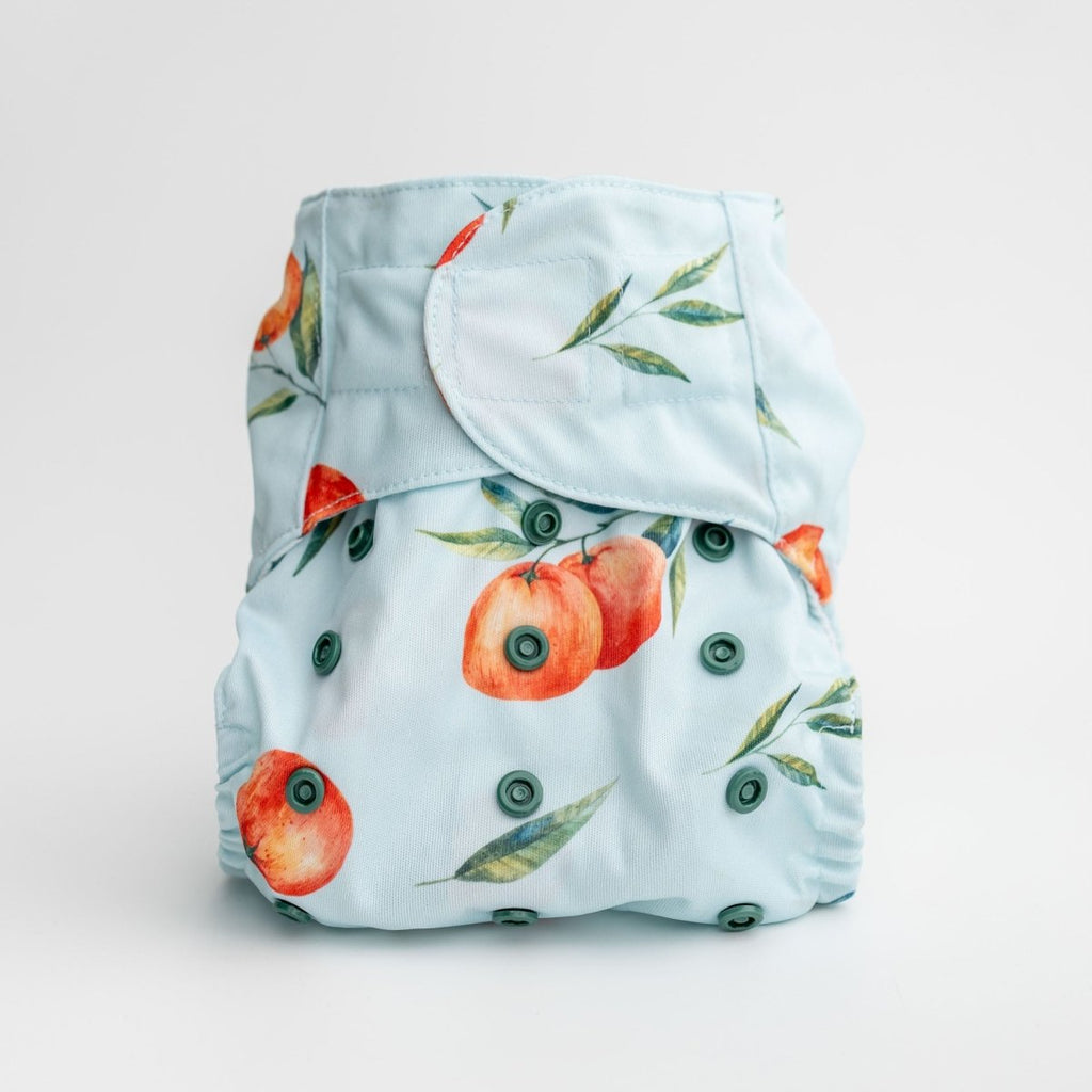 Clementine - Watercolor - Modern - Cloth - Diapers - Luxe Pocket Diaper - Kinder Cloth Diaper Co. - Pittsburgh - Based - Small - Business - Woman - Owned