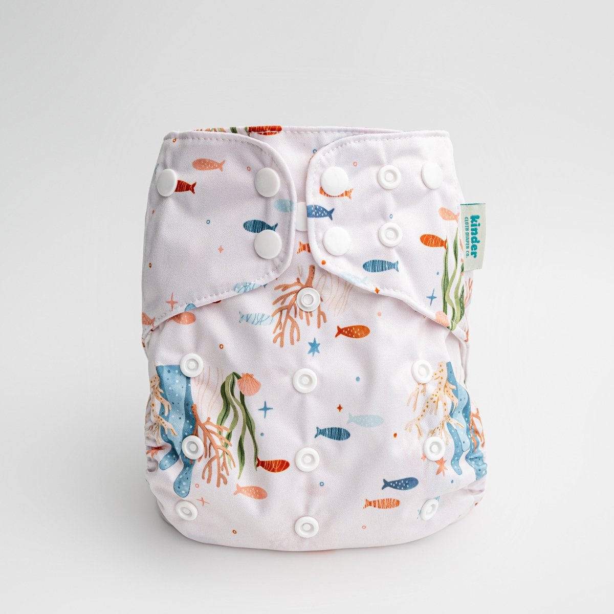 Coral Cuddles - Modern - Cloth - Diapers - Pocket Diaper - Kinder Cloth Diaper Co. - Pittsburgh - Based - Small - Business - Woman - Owned