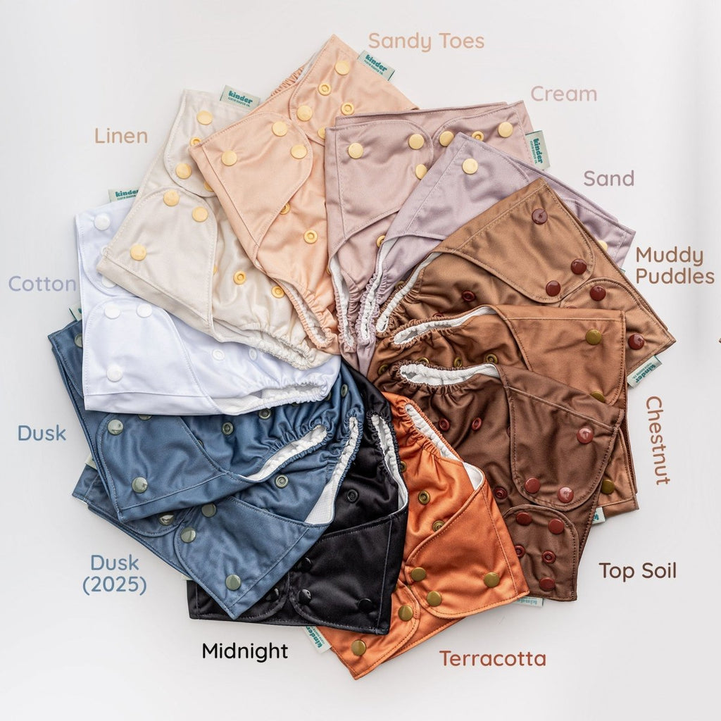 Solid Color: Essentials Pocket Cloth Diaper with Athletic Wicking Jersey, Grows with your Baby - Kinder Cloth Diaper Co. - 11 - 06 - 04 - modern reusable cloth diapers and more for birth to potty training - Pittsburgh Based Small Business