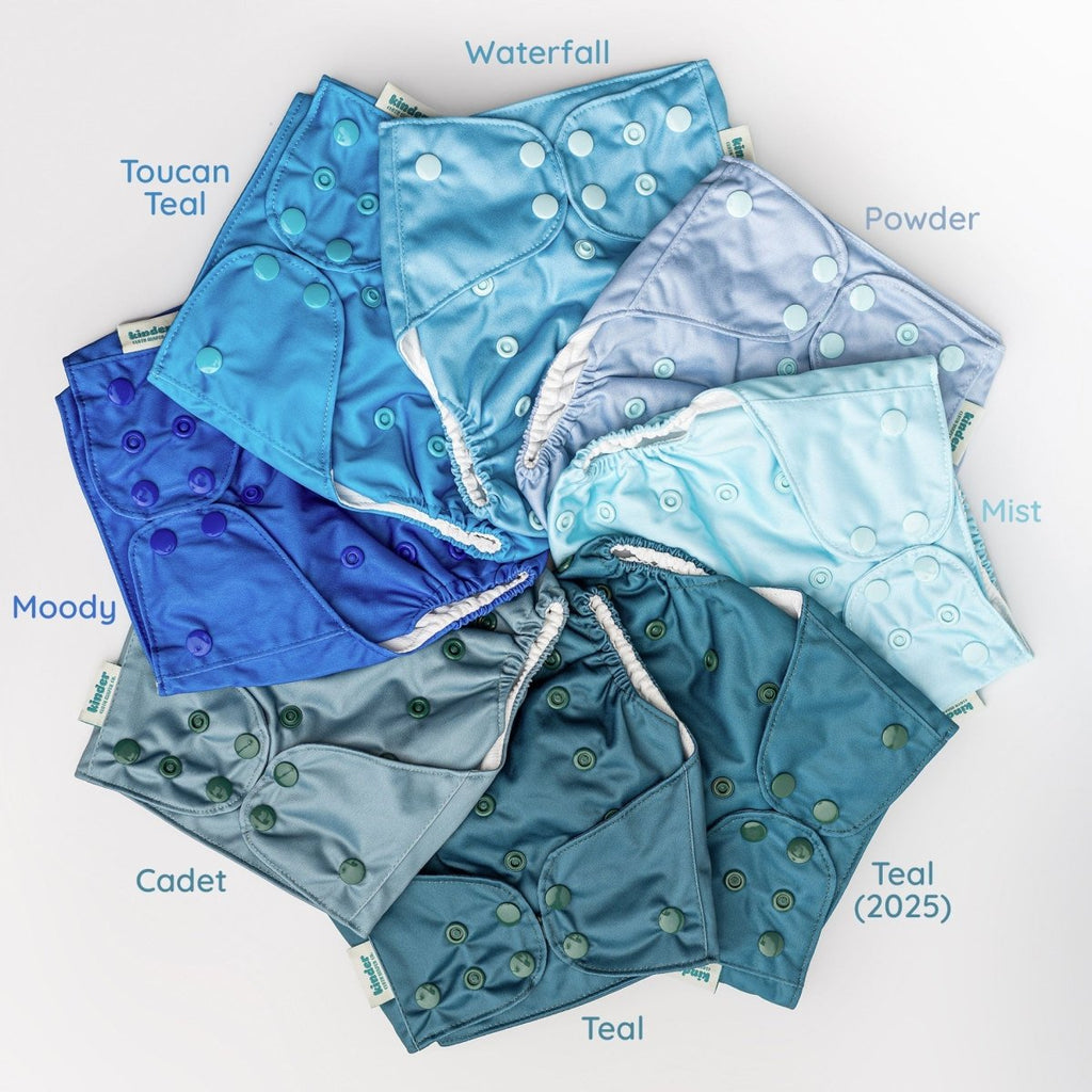 Solid Color: Essentials Pocket Cloth Diaper with Athletic Wicking Jersey, Grows with your Baby - Kinder Cloth Diaper Co. - 11 - 06 - 04 - modern reusable cloth diapers and more for birth to potty training - Pittsburgh Based Small Business
