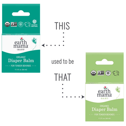 Earth Mama Cloth Diaper Safe Bum Organic Diaper Balm 2 oz Canister