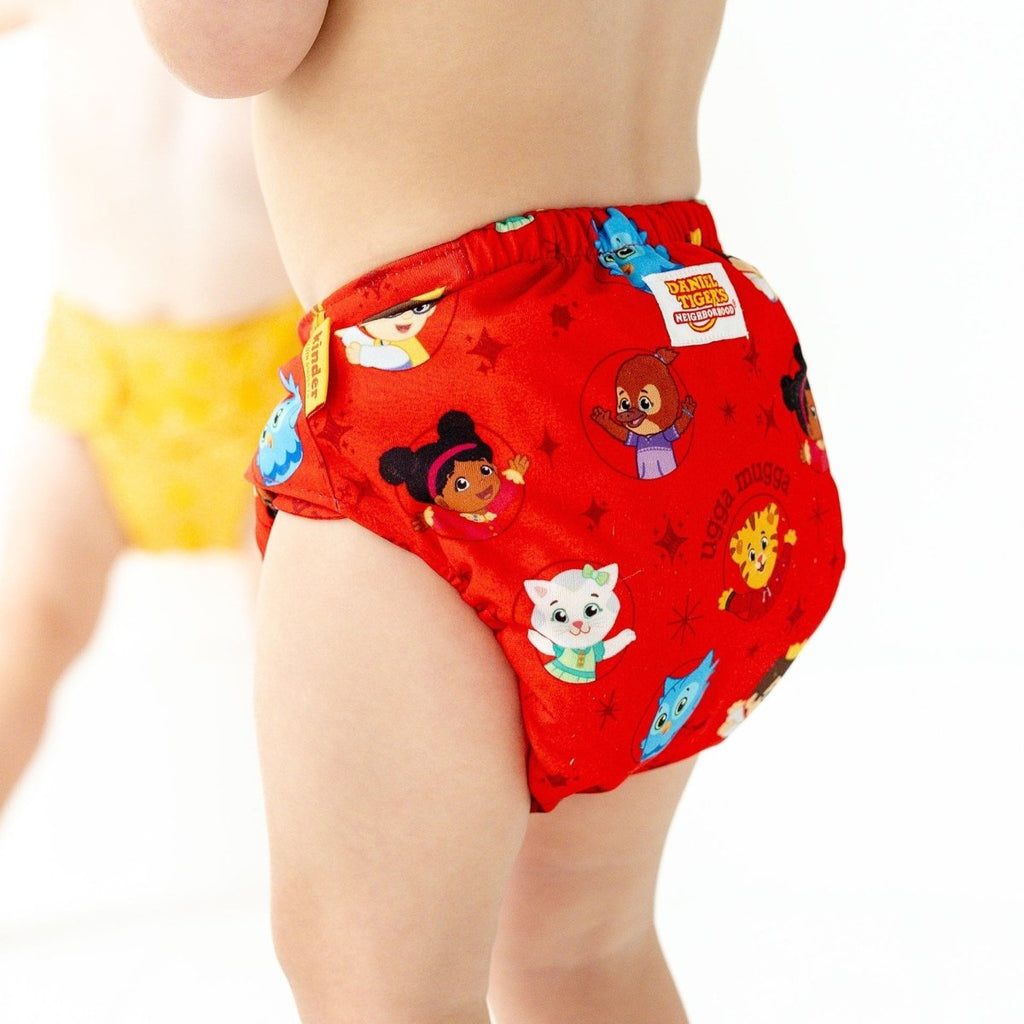 Daniel Tiger's Neighborhood Pocket Cloth Diaper with Bookfold Insert - Kinder Cloth Diaper Co. - 09 - 03 - 04 - modern reusable cloth diapers and more for birth to potty training - Pittsburgh Based Small Business