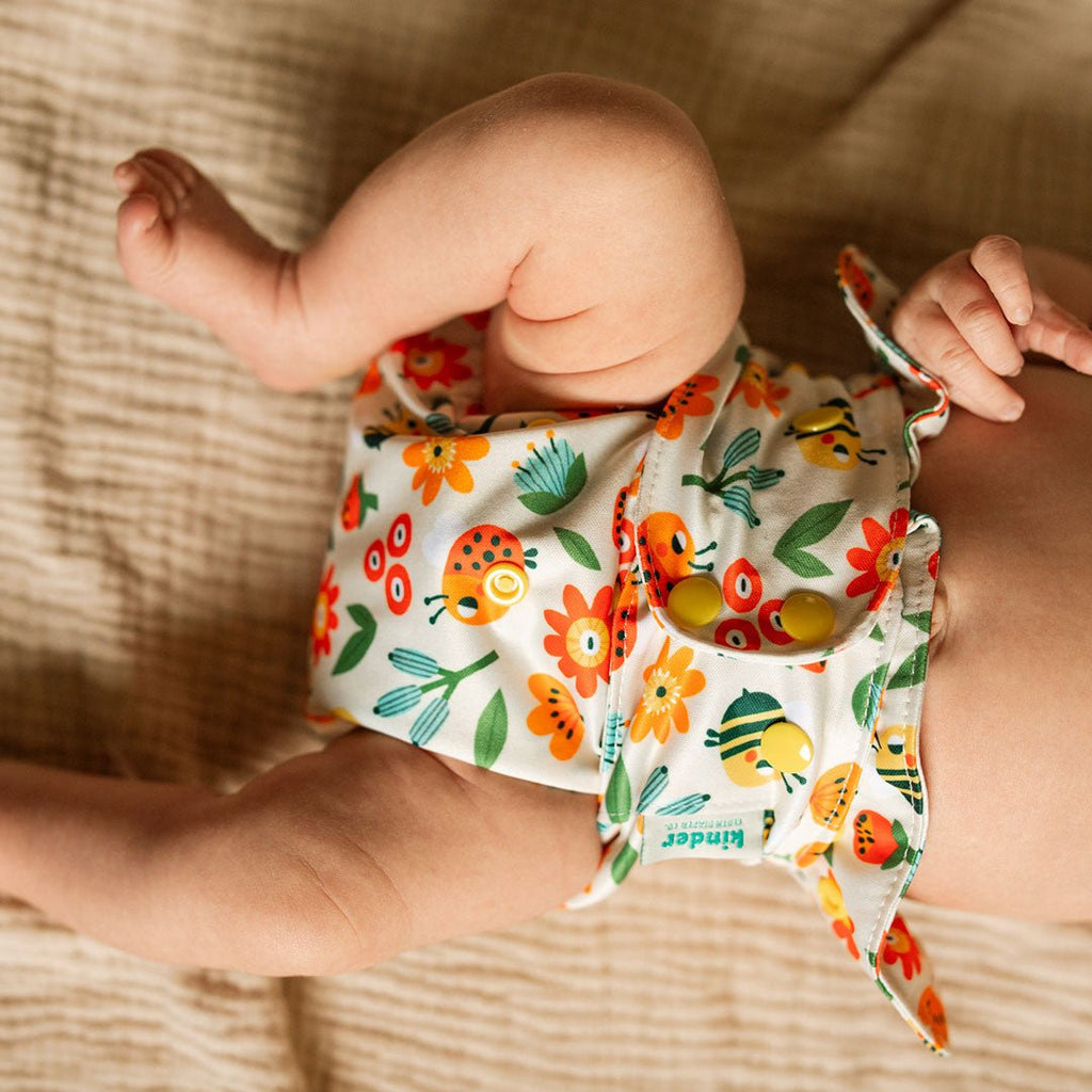 Pollinator Paradise - Modern - Cloth - Diapers - Pocket Diaper - Kinder Cloth Diaper Co. - Pittsburgh - Based - Small - Business - Woman - Owned