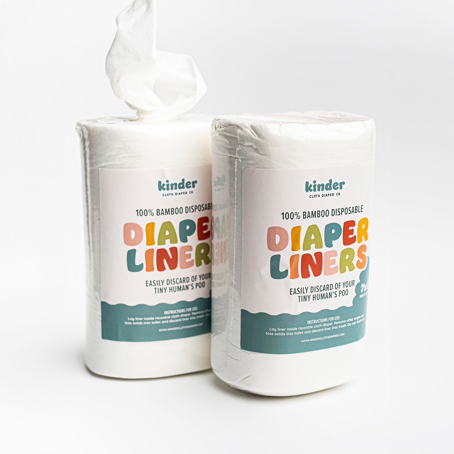 Disposable Bamboo Viscose Diaper Liners (Roll of 100)