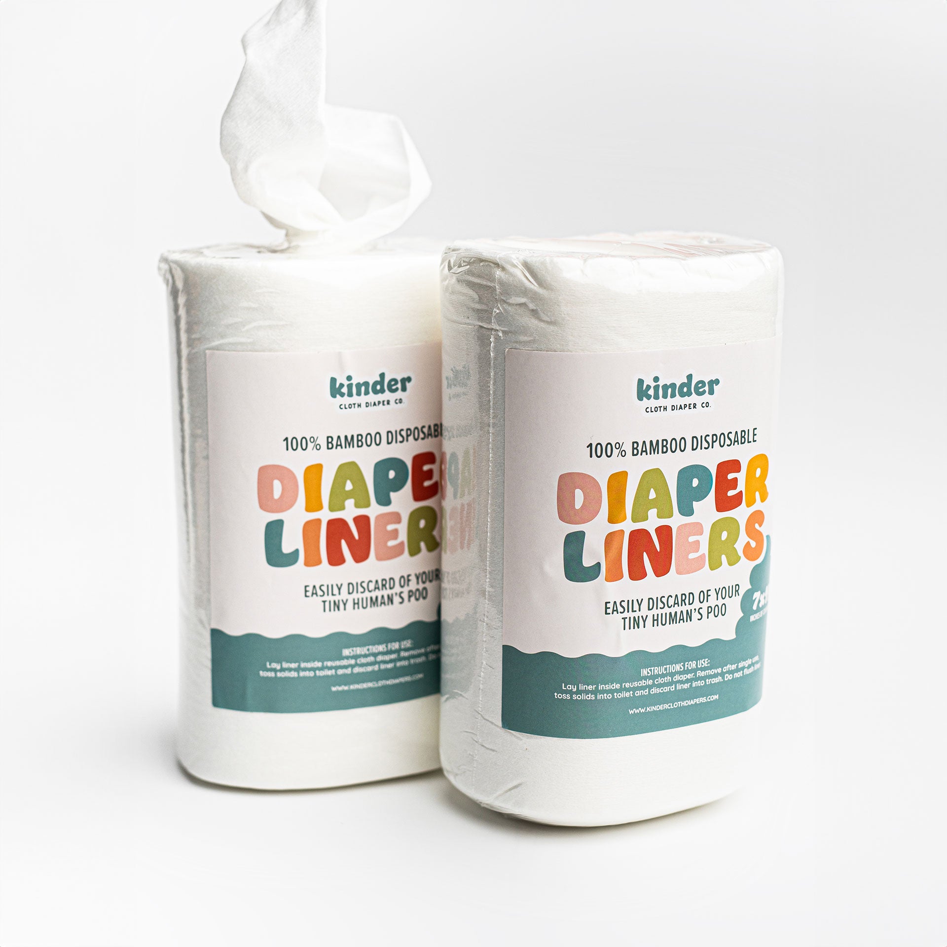 Disposable Bamboo Viscose Diaper Liners (Roll of 100)