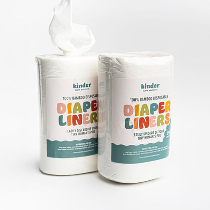 Disposable Bamboo Viscose Diaper Liners (Roll of 100)