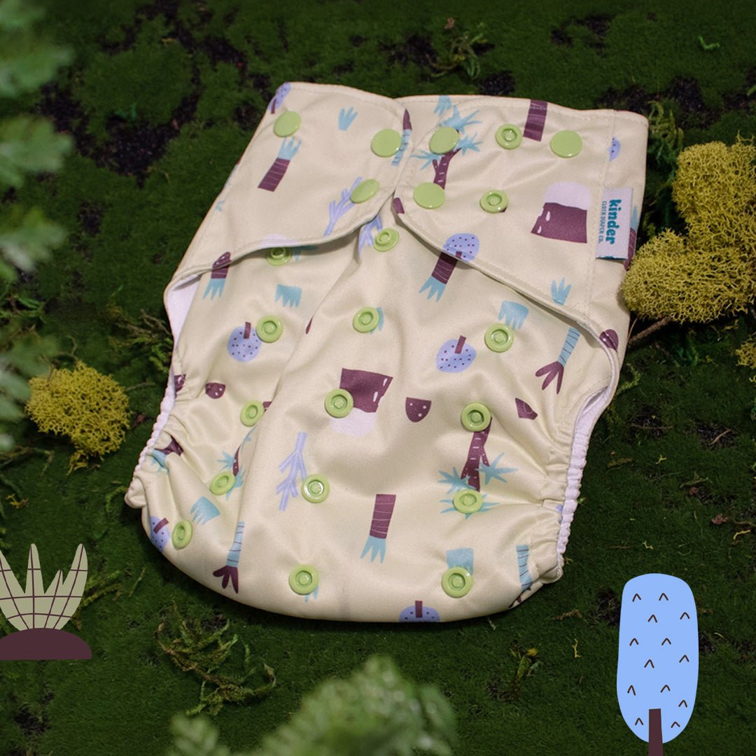 Dino Habitat - Modern - Cloth - Diapers - Pocket Diaper - Kinder Cloth Diaper Co. - Pittsburgh - Based - Small - Business - Woman - Owned