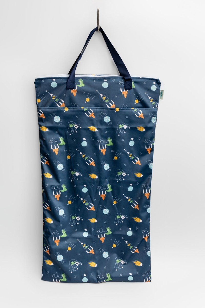 Dinos in Orbit - Modern - Cloth - Diapers - Wet Bag - Kinder Cloth Diaper Co. - Pittsburgh - Based - Small - Business - Woman - Owned