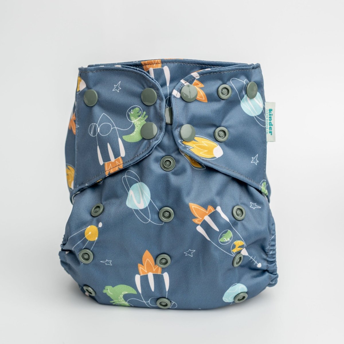 Dinos in Orbit - Modern - Cloth - Diapers - Pocket Diaper - Kinder Cloth Diaper Co. - Pittsburgh - Based - Small - Business - Woman - Owned