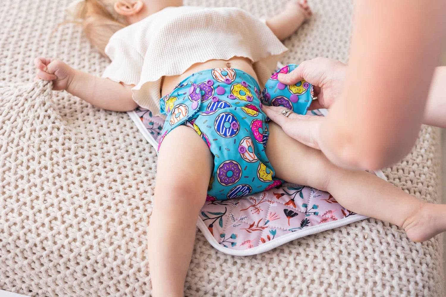 modern reusable diaper change bright colorful cloth diaper reusables sustainable baby products small business kinder cloth diapers