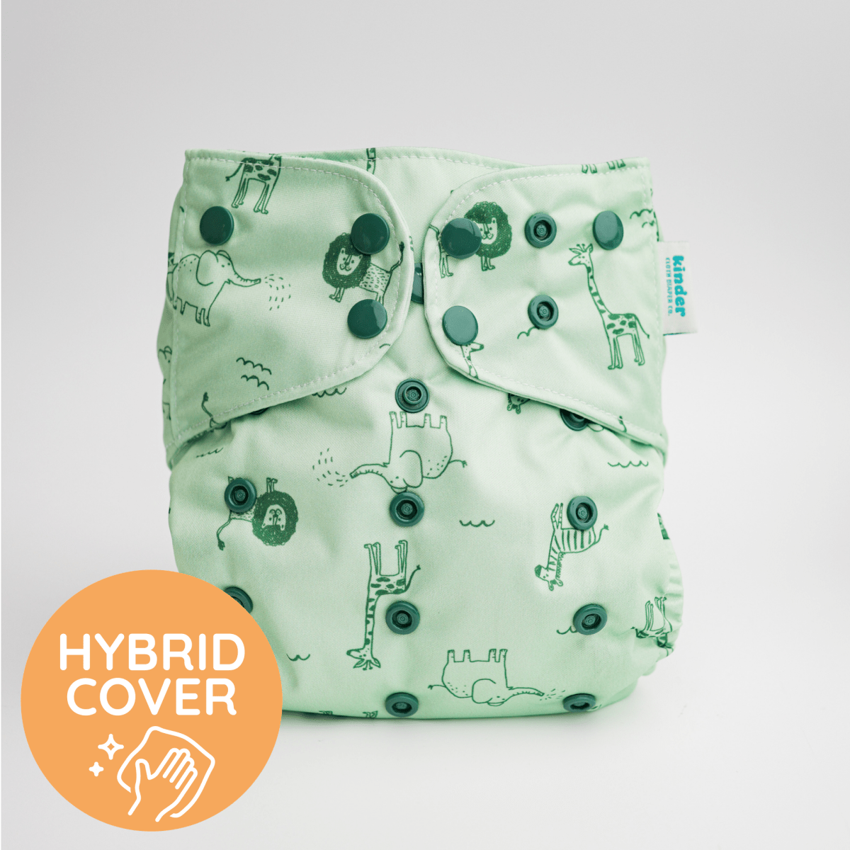 Doodled Zoo - Modern - Cloth - Diapers - Diaper Cover - Kinder Cloth Diaper Co. - Pittsburgh - Based - Small - Business - Woman - Owned