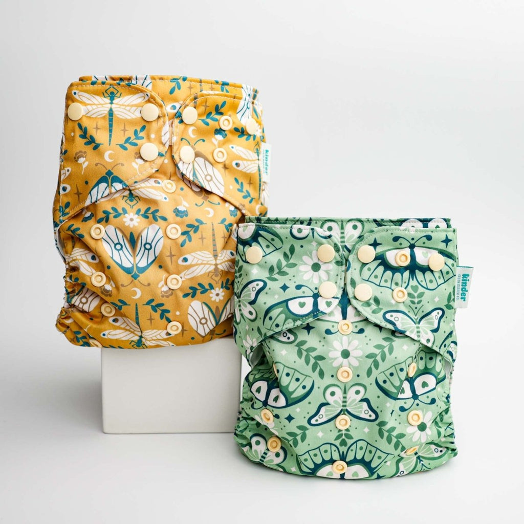 Nature: Essentials Pocket Cloth Diaper with Athletic Wicking Jersey, Grows with your Baby - Kinder Cloth Diaper Co. - 09 - 03 - 05 - modern reusable cloth diapers and more for birth to potty training - Pittsburgh Based Small Business