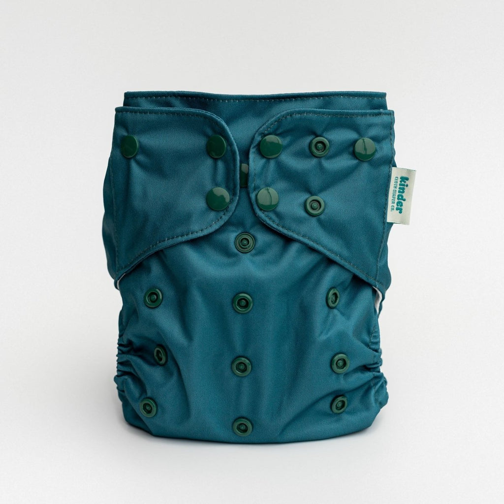 Solid Color: Essentials Pocket Cloth Diaper with Athletic Wicking Jersey, Grows with your Baby - Kinder Cloth Diaper Co. - 01 - 04 - 01 - modern reusable cloth diapers and more for birth to potty training - Pittsburgh Based Small Business