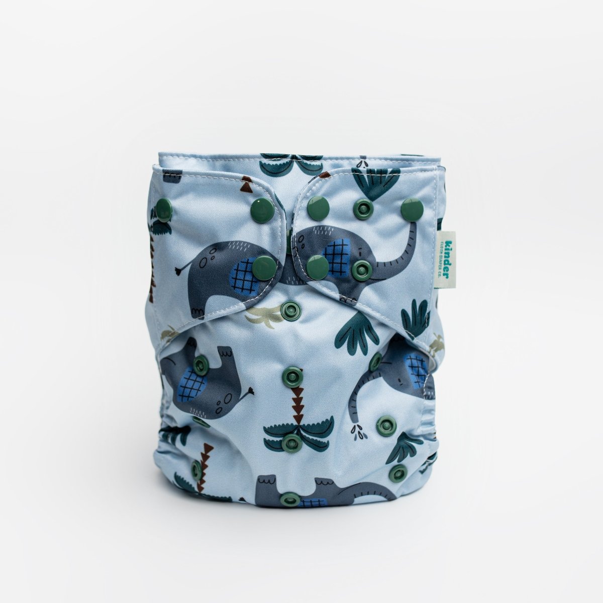 Elephant Blues - Modern - Cloth - Diapers - Pocket Diaper - Kinder Cloth Diaper Co. - Pittsburgh - Based - Small - Business - Woman - Owned