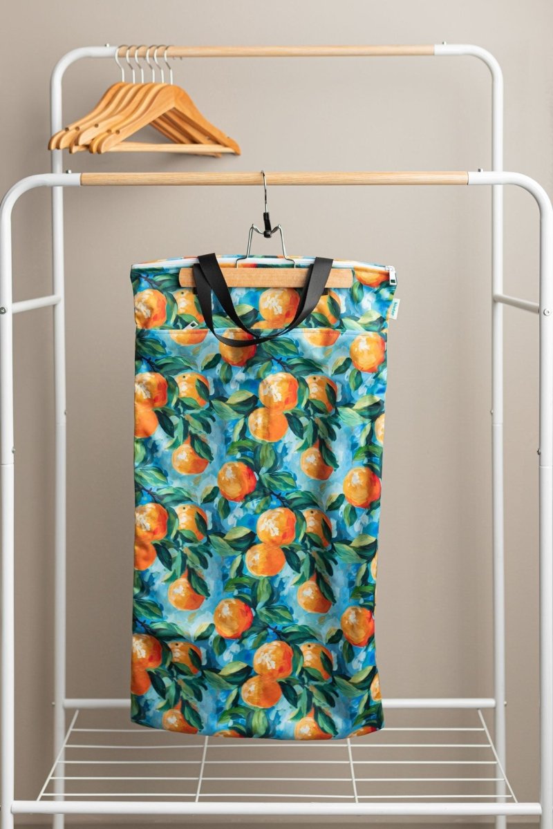 Patterned Large Zipper Hanging Wet Bag, Laundry Bag with Handles - Kinder Cloth Diaper Co. - 05 - 03 - 05 - modern reusable cloth diapers and more for birth to potty training - Pittsburgh Based Small Business