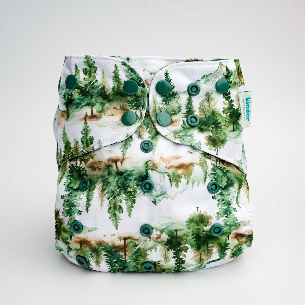 Nature: Essentials Pocket Cloth Diaper with Athletic Wicking Jersey, Grows with your Baby - Kinder Cloth Diaper Co. - 02 - 04 - 01 - modern reusable cloth diapers and more for birth to potty training - Pittsburgh Based Small Business