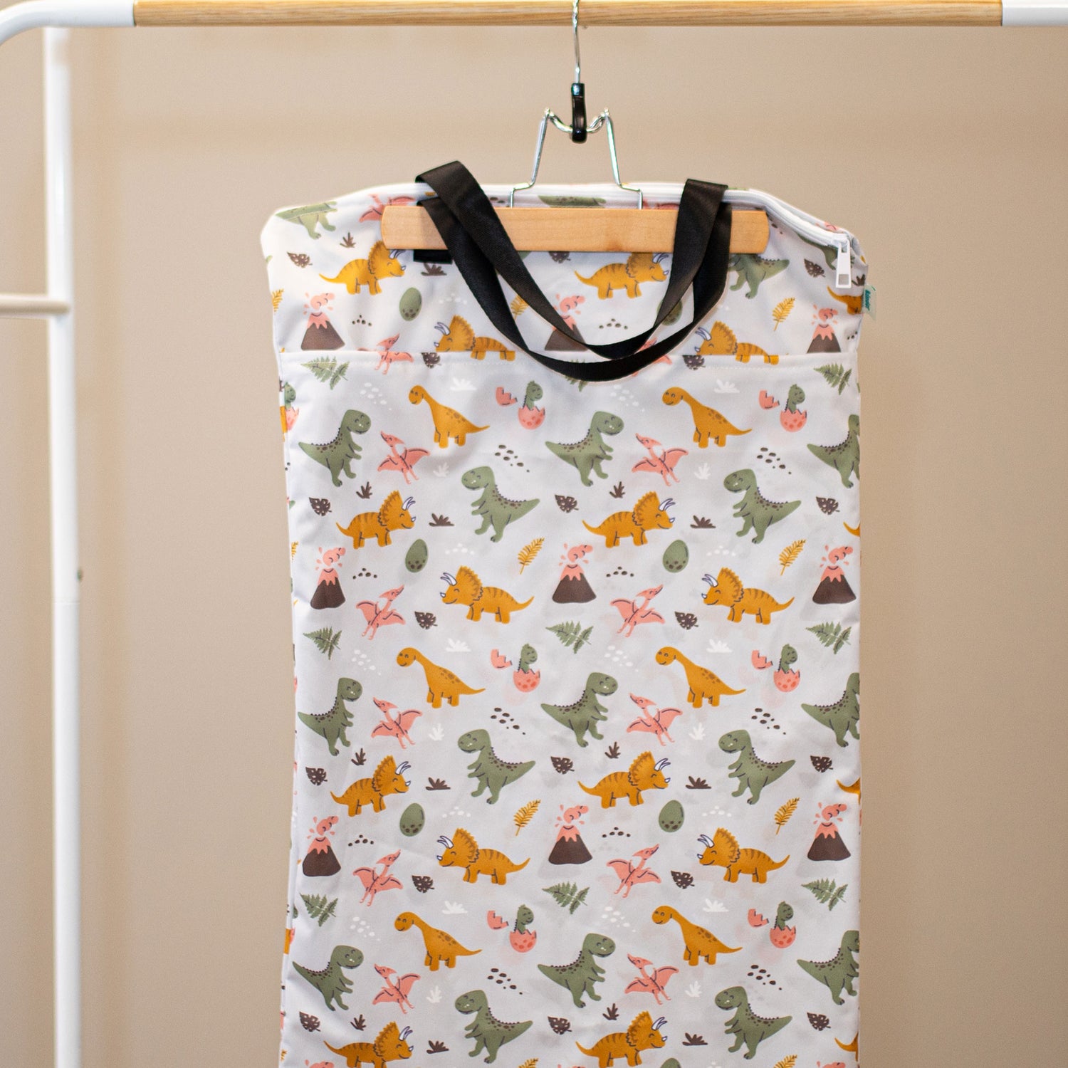 Large Zipper Hanging Wet Bag, Laundry Bag with Handles