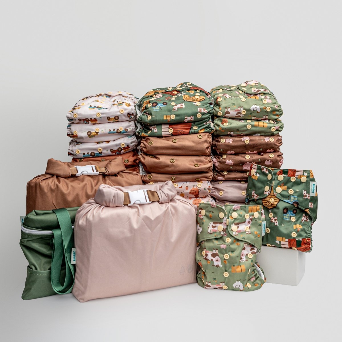 -Modern-Cloth-Diapers-New Parent Starter Bundle-Kinder Cloth Diaper Co.-Pittsburgh-Based-Small-Business-Woman-Owned