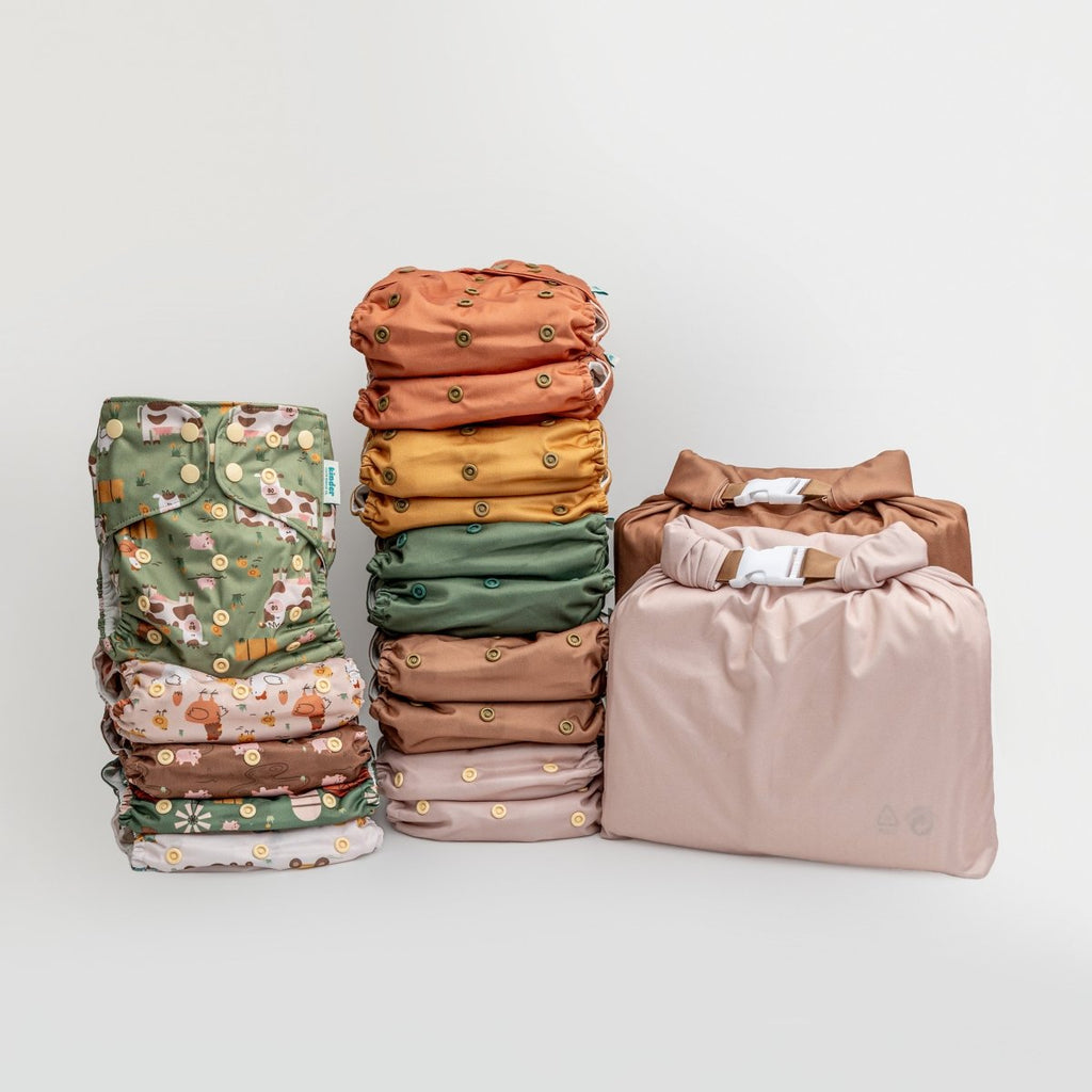 -Modern-Cloth-Diapers-New Parent Starter Bundle-Kinder Cloth Diaper Co.-Pittsburgh-Based-Small-Business-Woman-Owned