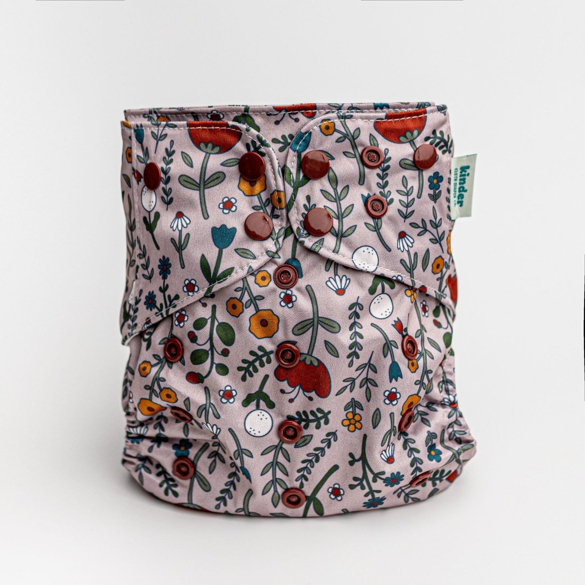 Floral: Essentials Pocket Cloth Diaper with Athletic Wicking Jersey, Grows with your Baby - Kinder Cloth Diaper Co. - 32 - 06 - 03 - modern reusable cloth diapers and more for birth to potty training - Pittsburgh Based Small Business