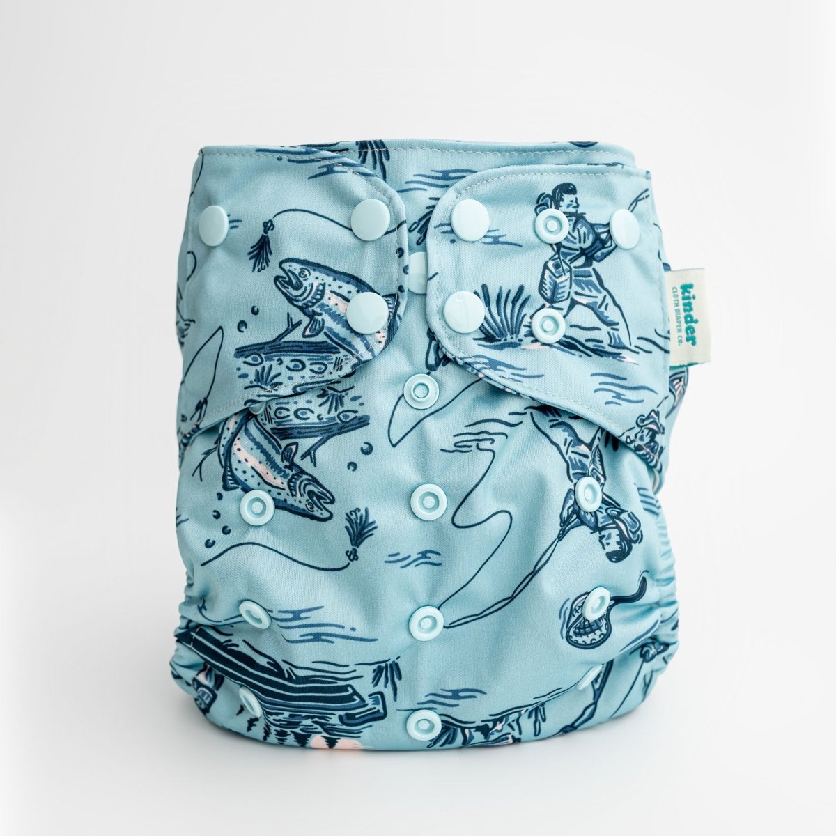 Fishing by CMPT - Modern - Cloth - Diapers - Pocket Diaper - Kinder Cloth Diaper Co. - Pittsburgh - Based - Small - Business - Woman - Owned