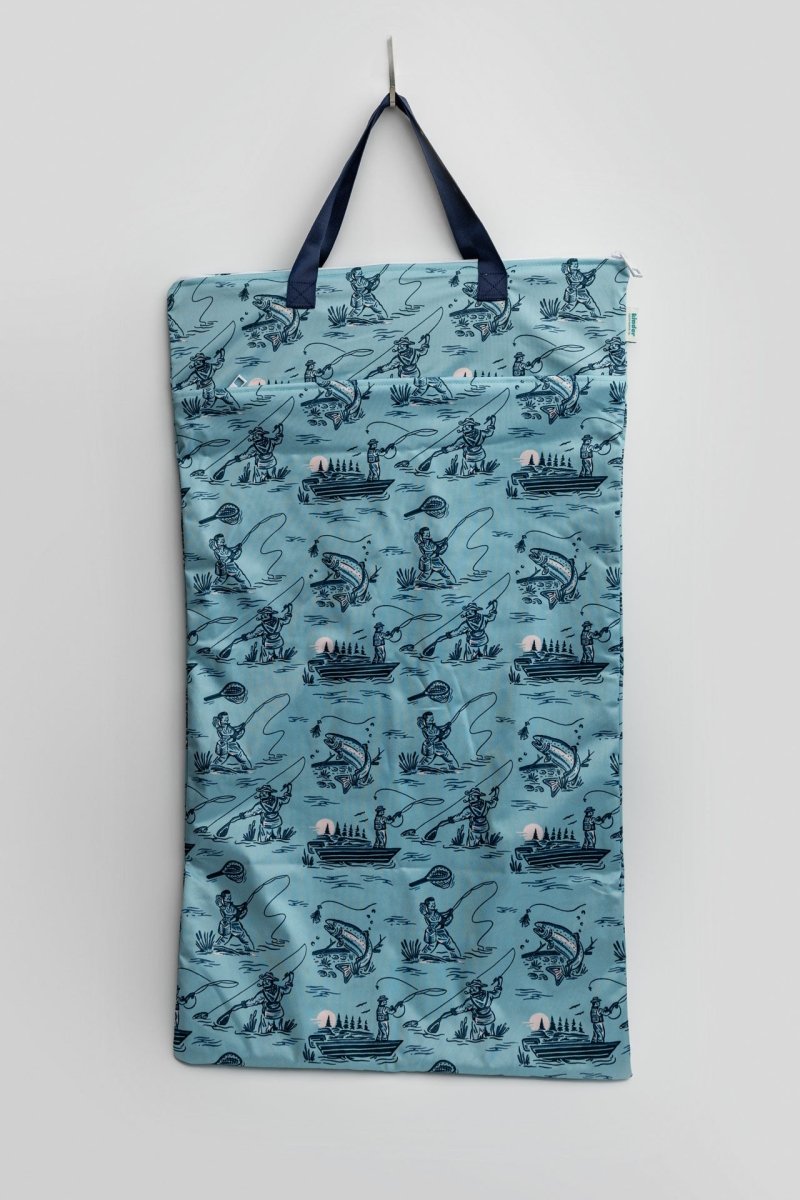 Fishing by CMPT - Modern - Cloth - Diapers - Wet Bag - Kinder Cloth Diaper Co. - Pittsburgh - Based - Small - Business - Woman - Owned