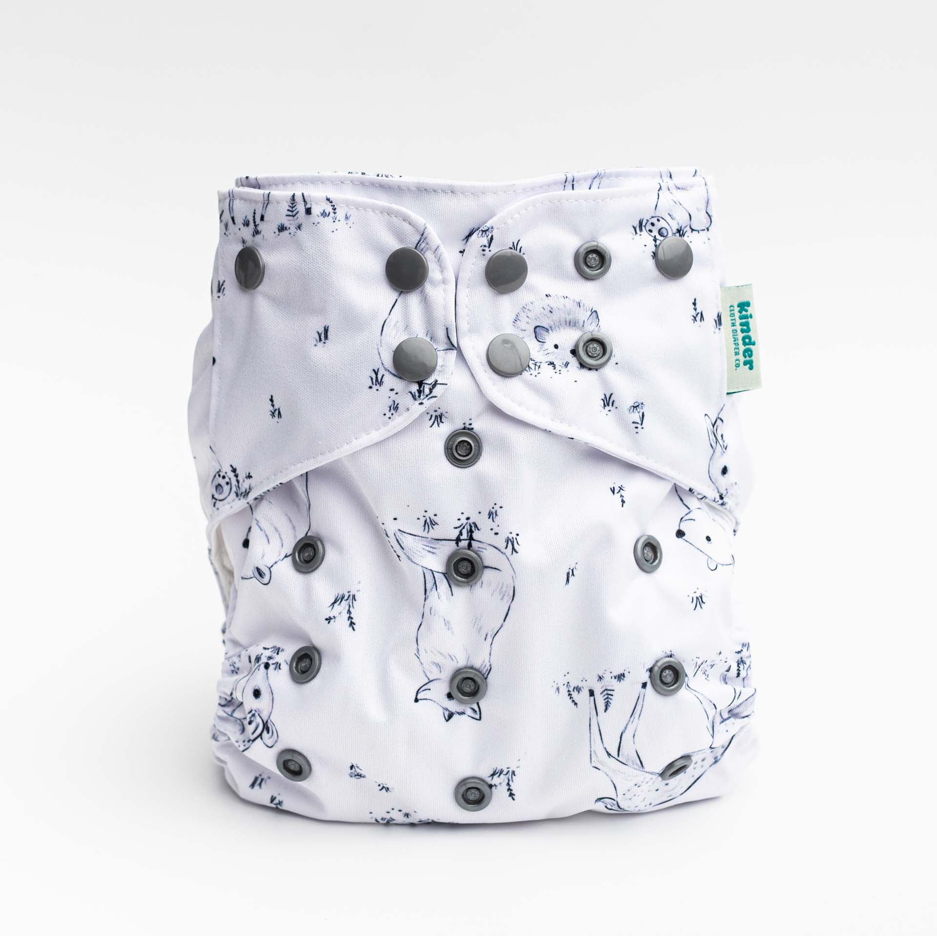 Floral: Essentials Pocket Cloth Diaper with Athletic Wicking Jersey, Grows with your Baby - Kinder Cloth Diaper Co. - 26 - 06 - 01 - modern reusable cloth diapers and more for birth to potty training - Pittsburgh Based Small Business