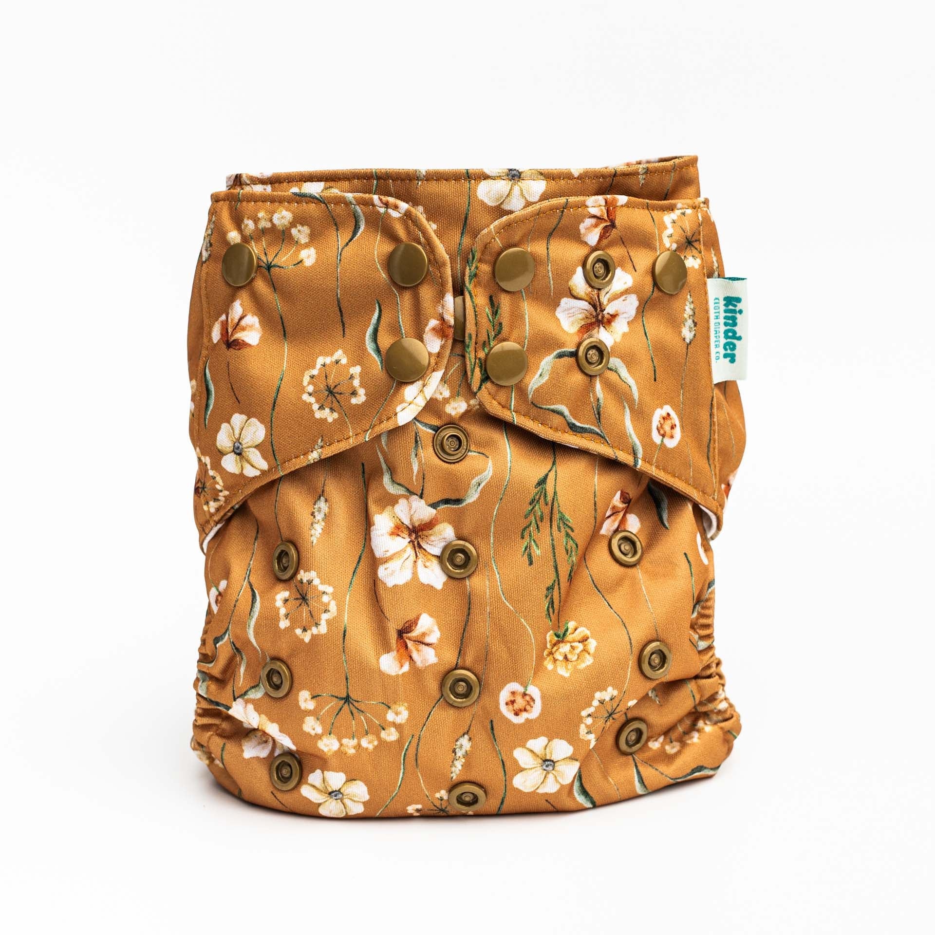 Floral: Essentials Pocket Cloth Diaper with Athletic Wicking Jersey, Grows with your Baby - Kinder Cloth Diaper Co. - 28 - 05 - 03 - modern reusable cloth diapers and more for birth to potty training - Pittsburgh Based Small Business