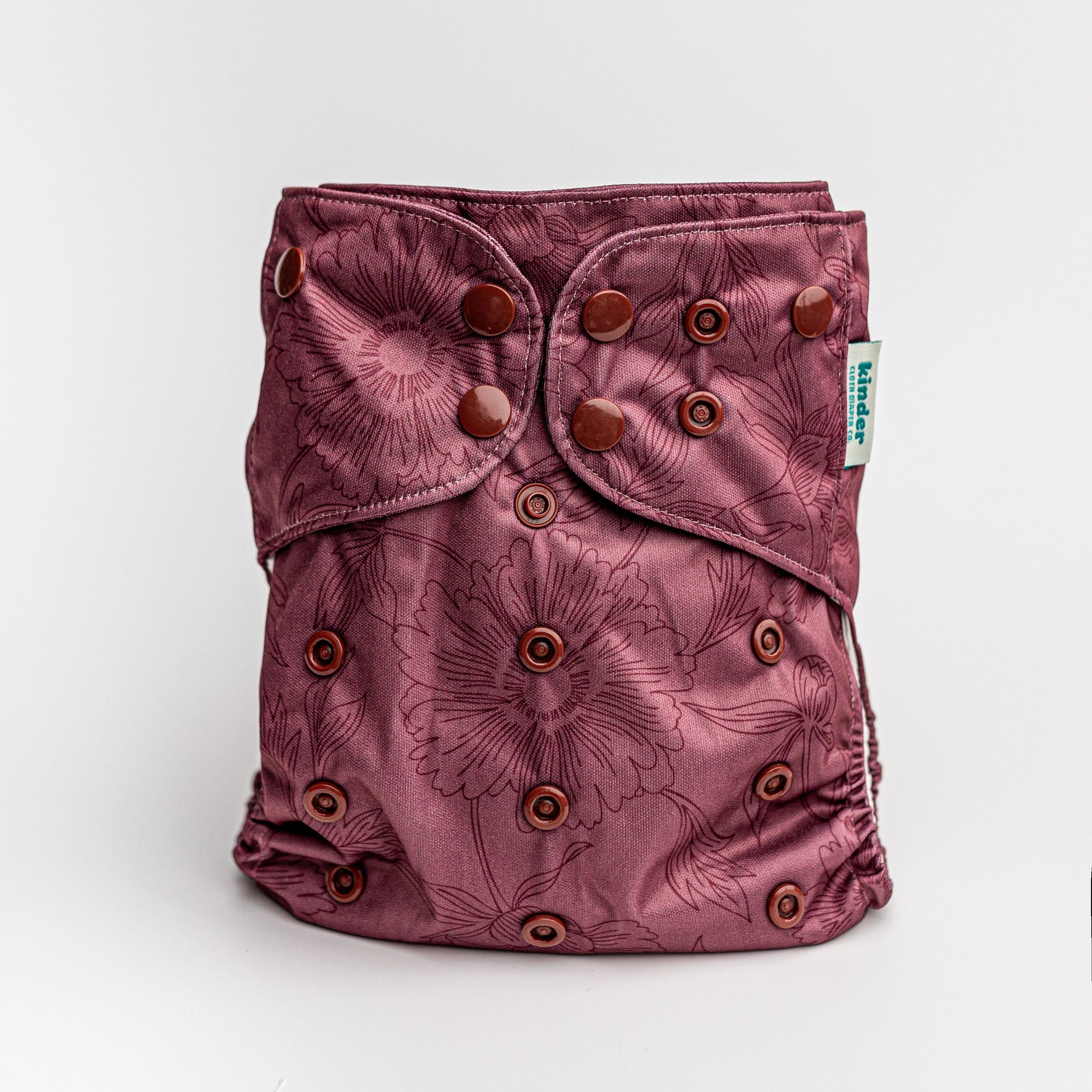 Floral: Essentials Pocket Cloth Diaper with Athletic Wicking Jersey, Grows with your Baby - Kinder Cloth Diaper Co. - 25 - 05 - 02 - modern reusable cloth diapers and more for birth to potty training - Pittsburgh Based Small Business