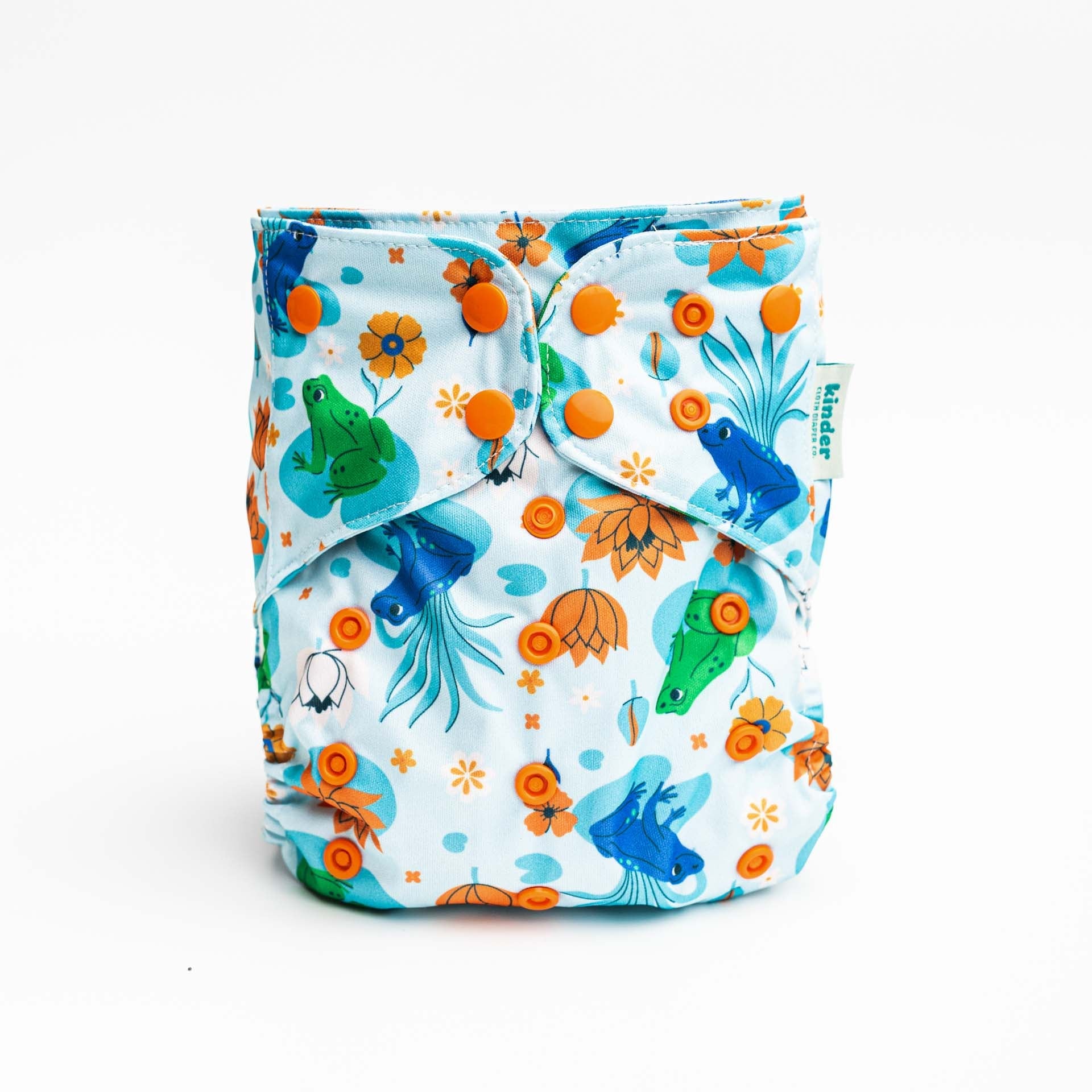 Floral: Essentials Pocket Cloth Diaper with Athletic Wicking Jersey, Grows with your Baby - Kinder Cloth Diaper Co. - 26 - 06 - 01 - modern reusable cloth diapers and more for birth to potty training - Pittsburgh Based Small Business
