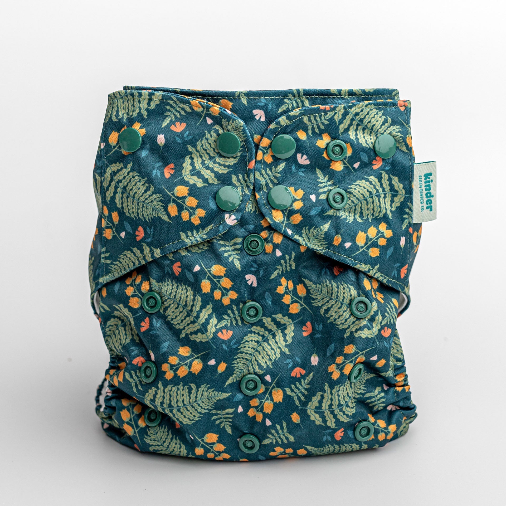 Floral: Essentials Pocket Cloth Diaper with Athletic Wicking Jersey, Grows with your Baby - Kinder Cloth Diaper Co. - 30 - 04 - 05 - modern reusable cloth diapers and more for birth to potty training - Pittsburgh Based Small Business