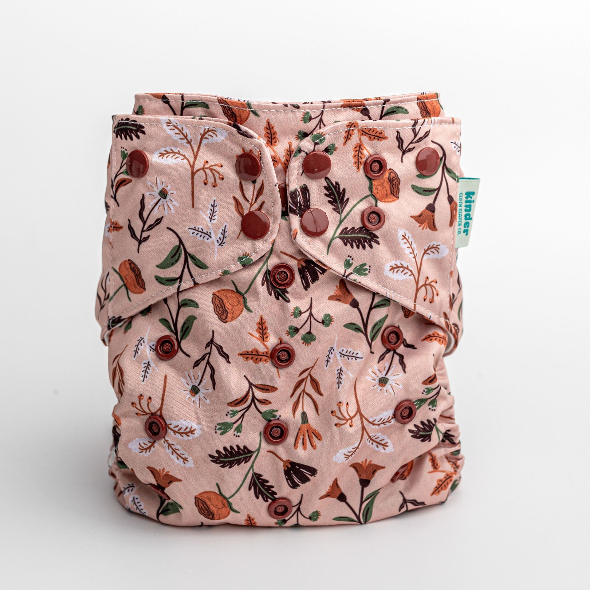 Floral: Essentials Pocket Cloth Diaper with Athletic Wicking Jersey, Grows with your Baby - Kinder Cloth Diaper Co. - 27 - 05 - 04 - modern reusable cloth diapers and more for birth to potty training - Pittsburgh Based Small Business