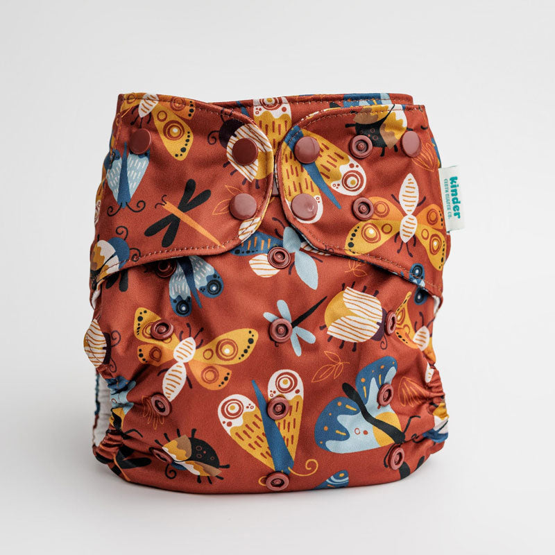 Flutterby (Original Color way) - Modern - Cloth - Diapers - Pocket Diaper - Kinder Cloth Diaper Co. - Pittsburgh - Based - Small - Business - Woman - Owned