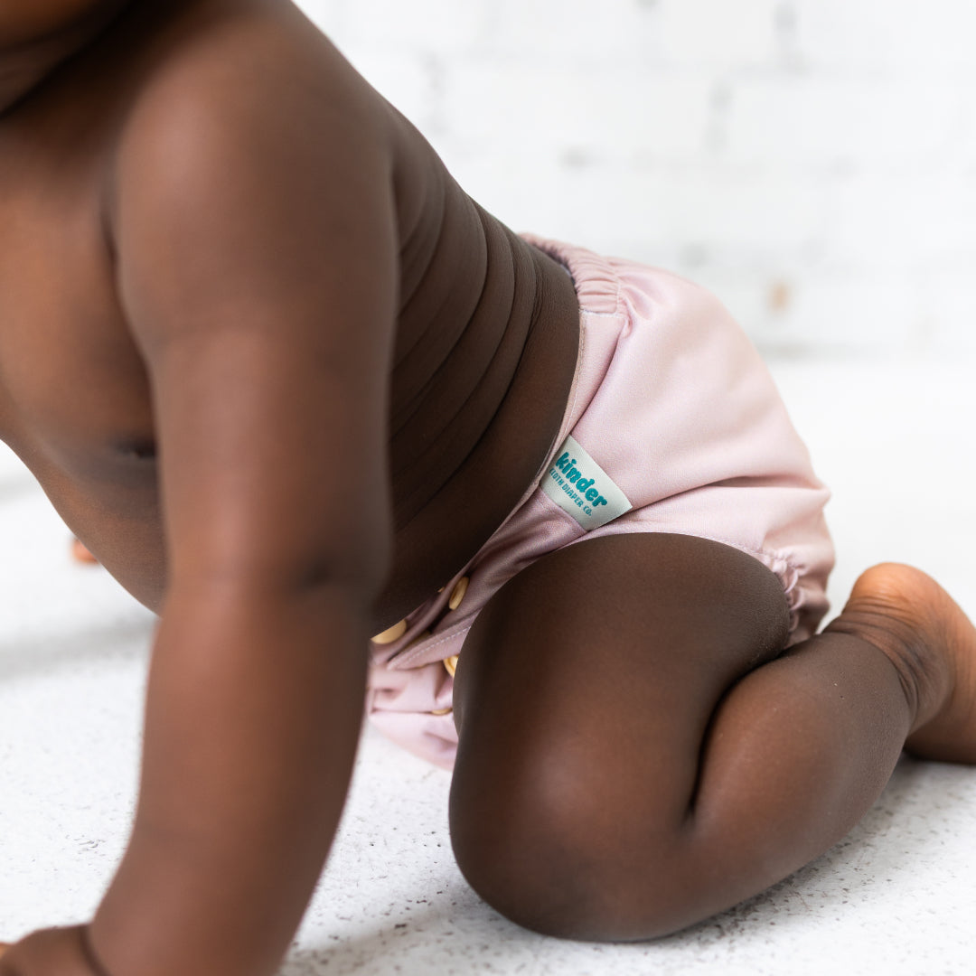 Solid Color: Essentials Pocket Cloth Diaper with Athletic Wicking Jersey, Grows with your Baby
