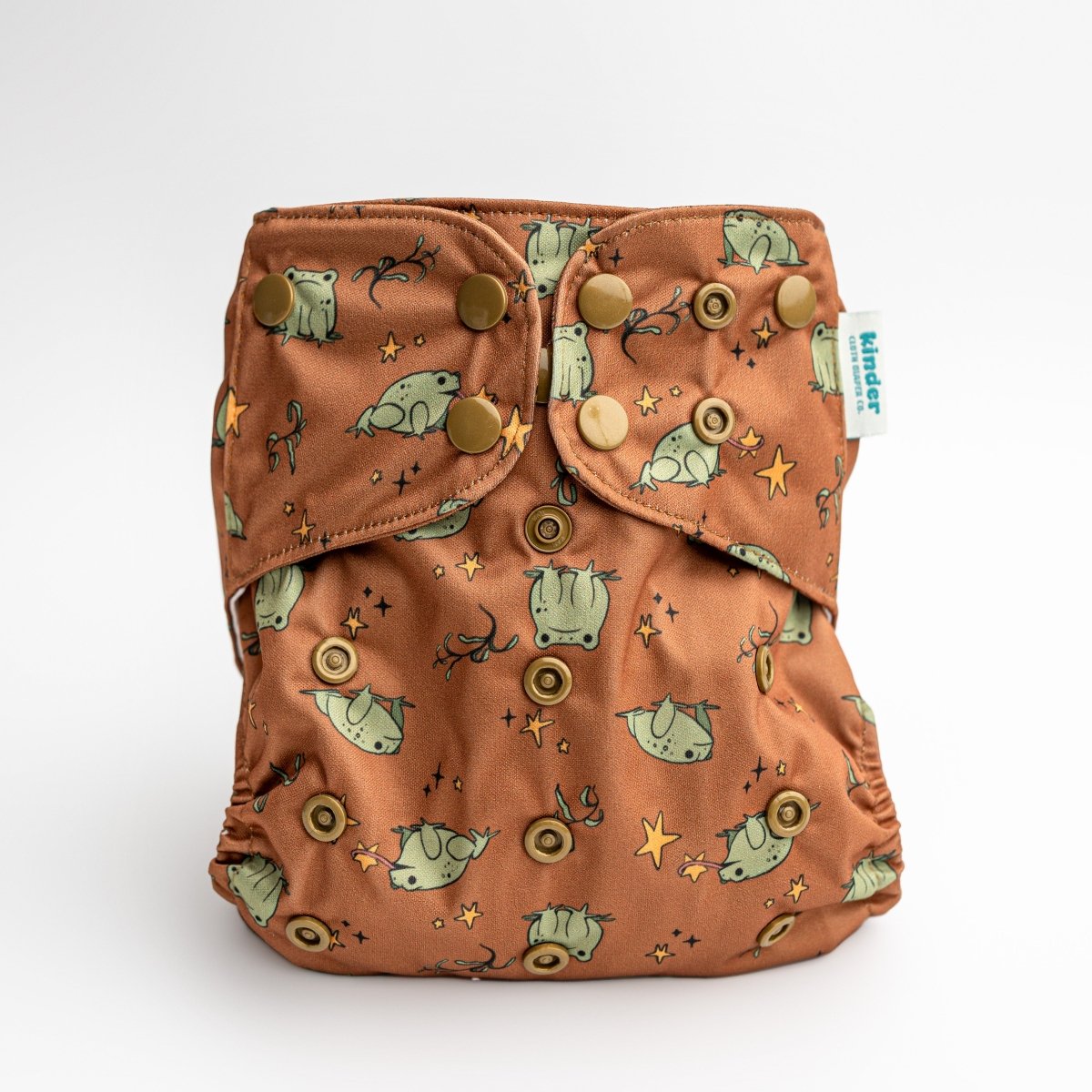 Froggy Frolic by Bree Brennan - Modern - Cloth - Diapers - Pocket Diaper - Kinder Cloth Diaper Co. - Pittsburgh - Based - Small - Business - Woman - Owned