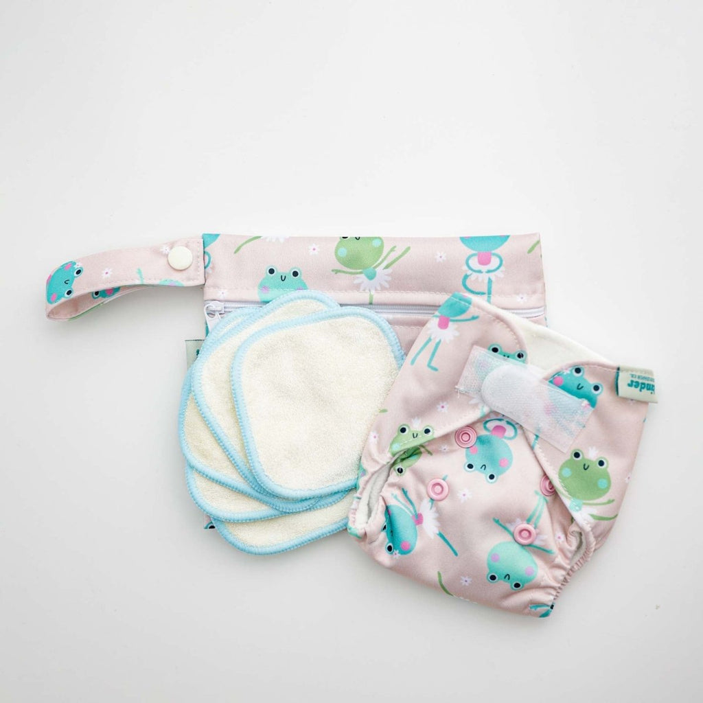 Reusable Doll Toy Diaper Set with 5 Mini Reusable Baby Wipes - Kinder Cloth Diaper Co. - 23 - 03 - 02 - modern reusable cloth diapers and more for birth to potty training - Pittsburgh Based Small Business