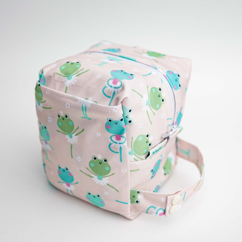 Reversible Mini Storage Travel Cube Diaper Pod with Exterior Storage Pocket - Kinder Cloth Diaper Co. - 06 - 05 - 05 - modern reusable cloth diapers and more for birth to potty training - Pittsburgh Based Small Business
