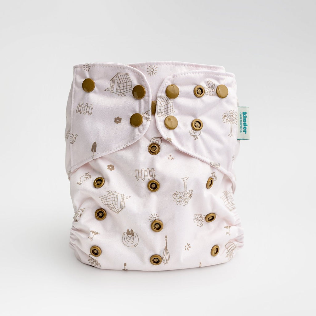 Garden Doodles - Modern - Cloth - Diapers - Pocket Diaper - Kinder Cloth Diaper Co. - Pittsburgh - Based - Small - Business - Woman - Owned