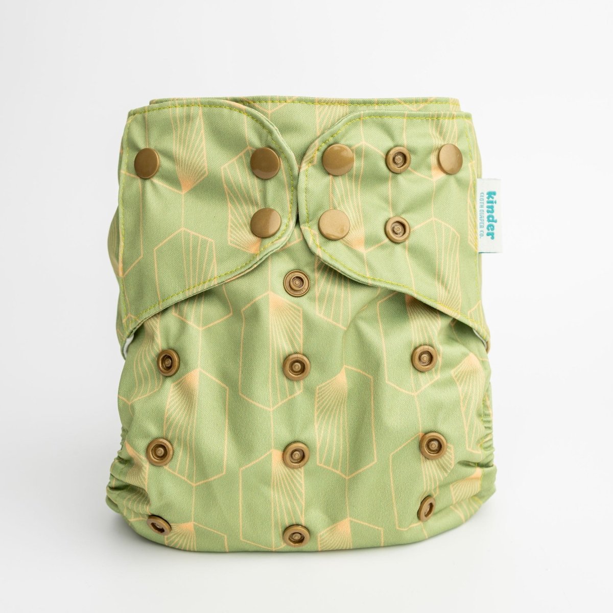 Gatsby Grid, Art Deco Series - Modern - Cloth - Diapers - Pocket Diaper - Kinder Cloth Diaper Co. - Pittsburgh - Based - Small - Business - Woman - Owned