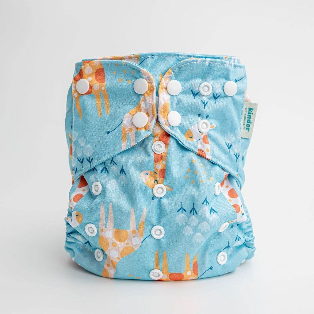 Gentle Giraffes - Modern - Cloth - Diapers - Pocket Diaper - Kinder Cloth Diaper Co. - Pittsburgh - Based - Small - Business - Woman - Owned