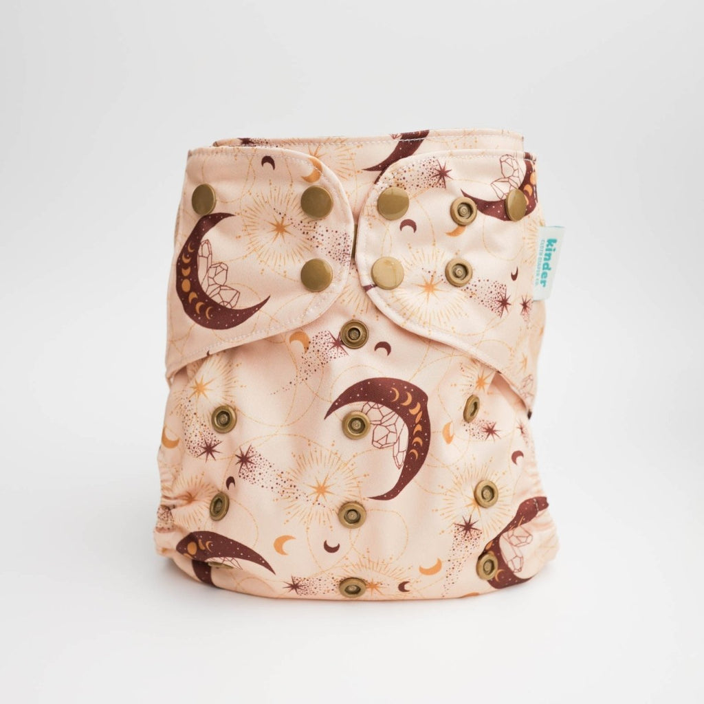 Space and Sky: Essentials Pocket Cloth Diaper with Athletic Wicking Jersey, Grows with your Baby - Kinder Cloth Diaper Co. - 25 - 03 - 01 - modern reusable cloth diapers and more for birth to potty training - Pittsburgh Based Small Business