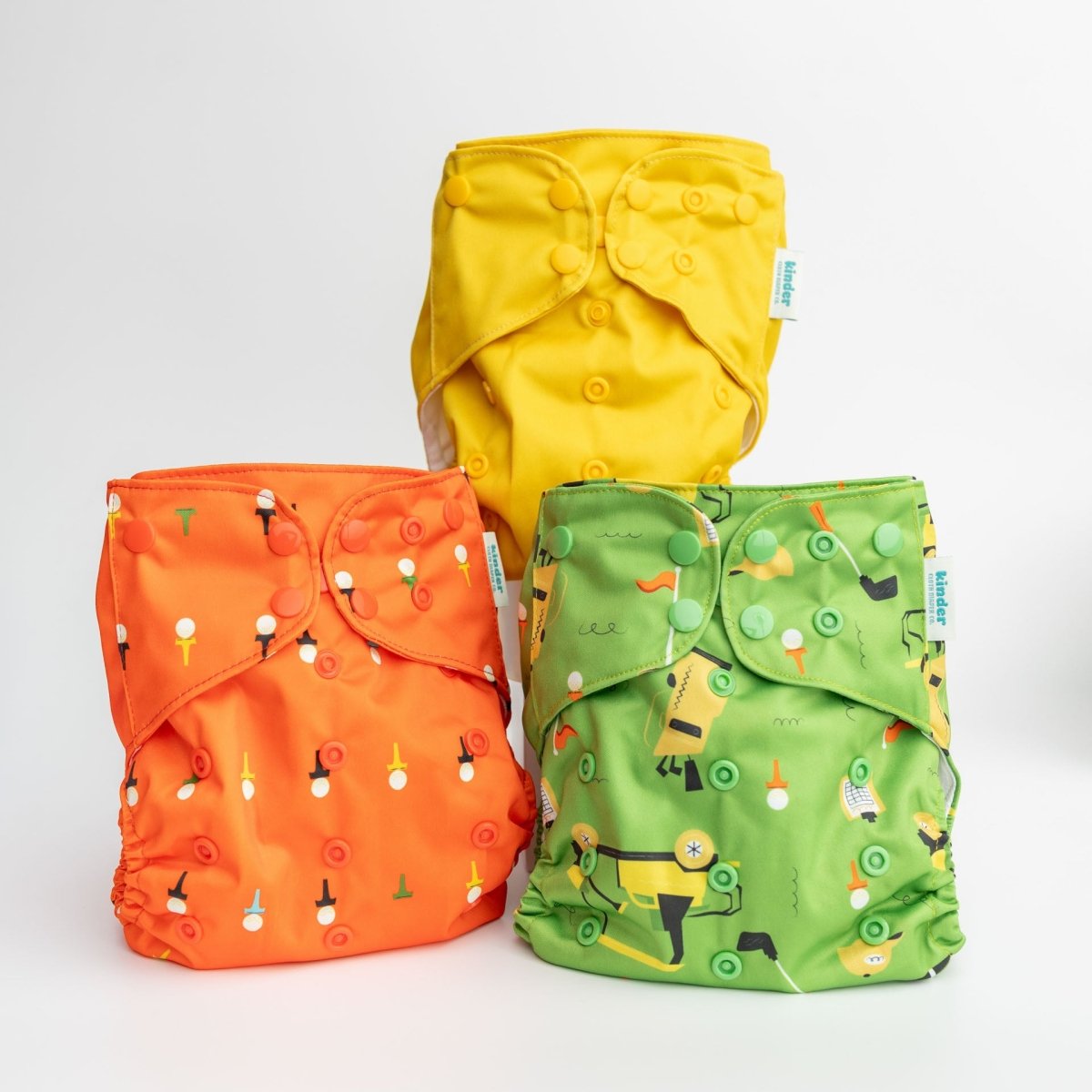 Golf Green - Modern - Cloth - Diapers - Pocket Diaper - Kinder Cloth Diaper Co. - Pittsburgh - Based - Small - Business - Woman - Owned