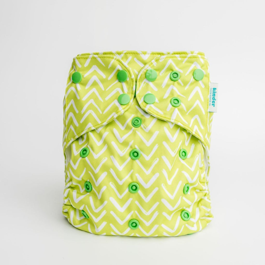 Green Arrows - Modern - Cloth - Diapers - Pocket Diaper - Kinder Cloth Diaper Co. - Pittsburgh - Based - Small - Business - Woman - Owned